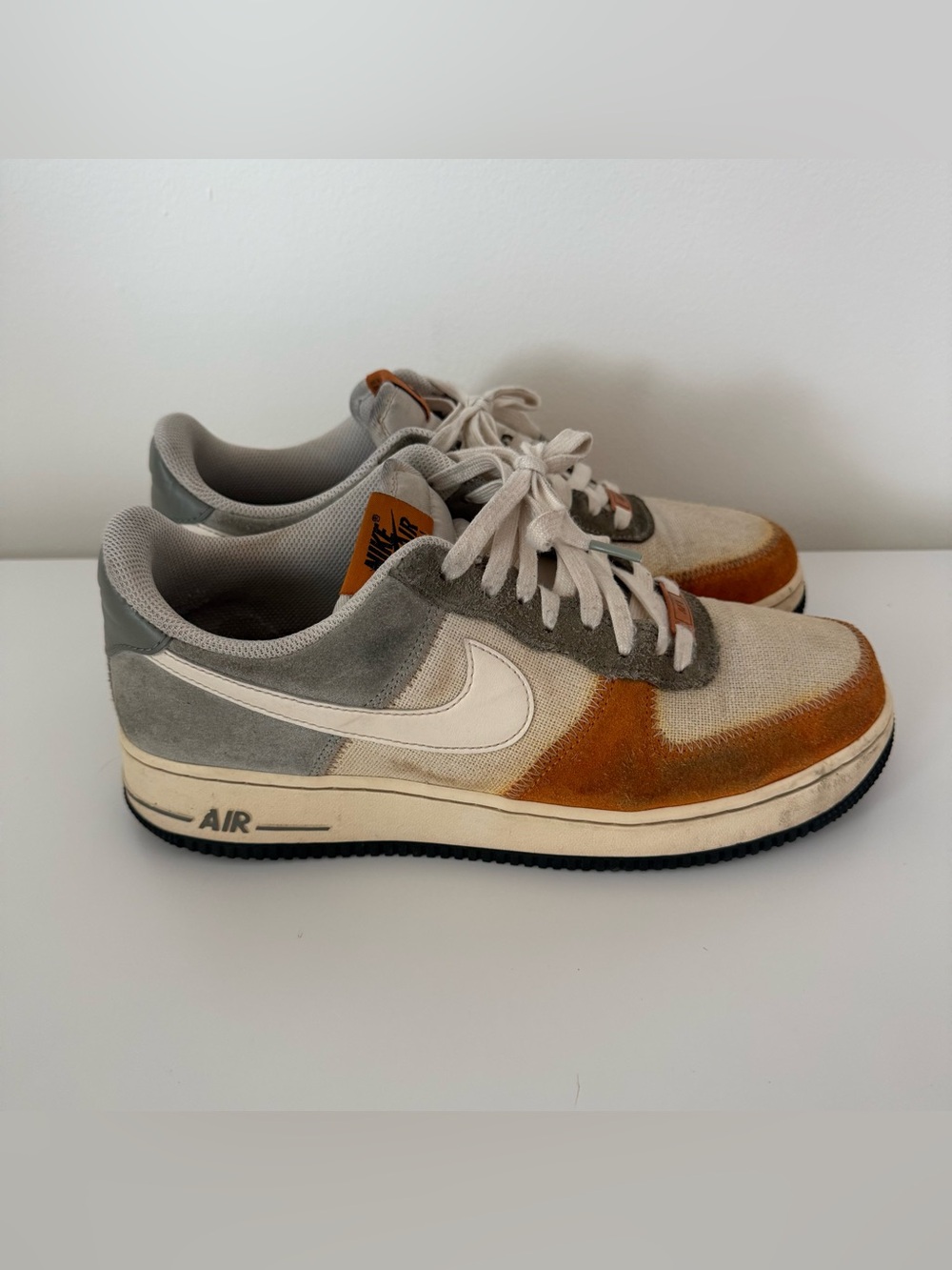 Nike Air Force 1 Low FZ6684-001 Orange Gray Sneakers Men’s Size 10 - Picture 2 of 8